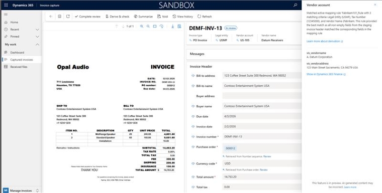 Invoice in Invoice capture Invoice in Invoice capture