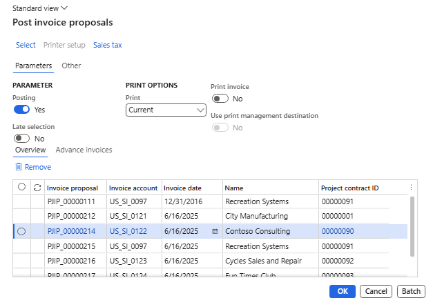 Screenshot of the Post invoices in batch form with increased performance in multithreading. Screenshot of the Post invoices in batch form with increased performance in multithreading.