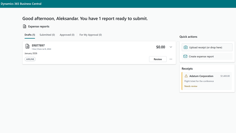 Expense Agent web app