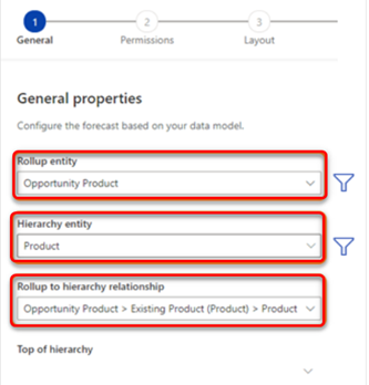 Configure general properties for forecast.