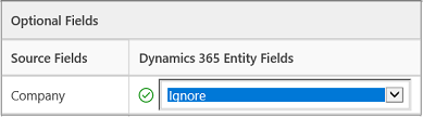 Optional Fields section in Review Mapping Page.