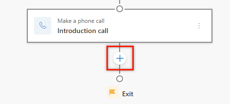 Screenshot of adding to add a phone call activity.