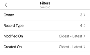 Search filters.