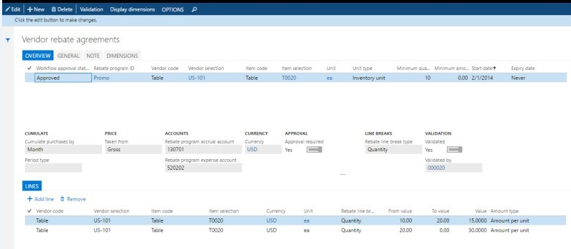 Vendor Rebate Receivable