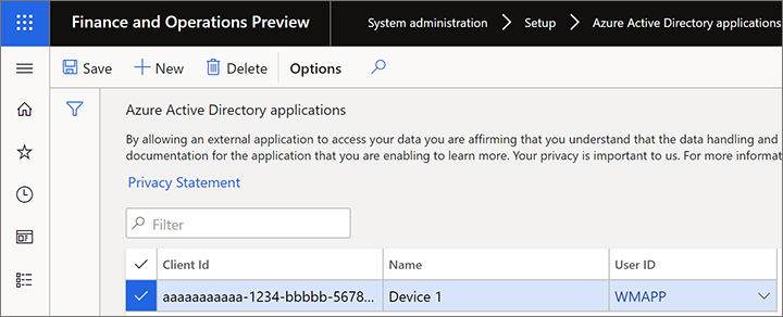 Azure Active Directory applications.