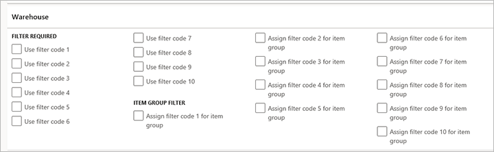 Configure product filters for warehouse transactions - Supply Chain ...