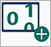 Quantity adjust in step icon
