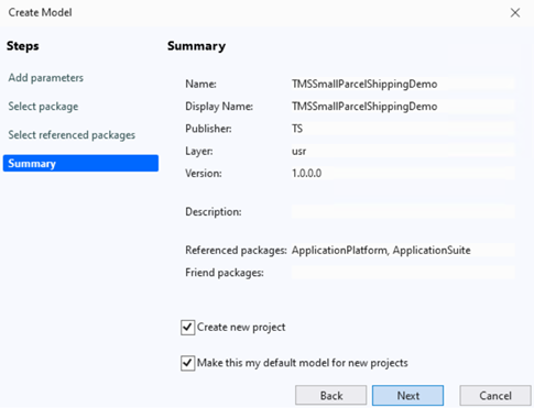 Create a model in Visual Studio