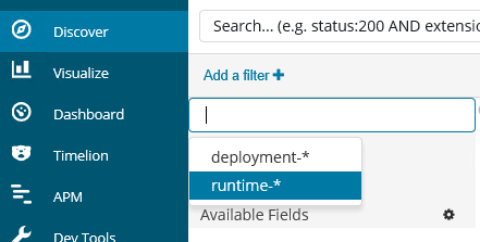 Runtime index pattern.