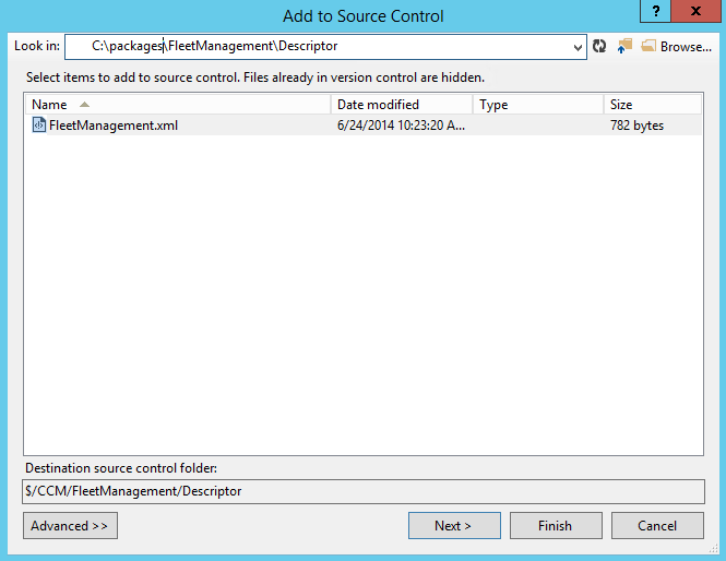 Adding FleetManagement.xml to source control.