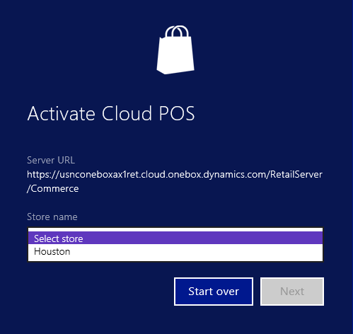 POS Wizard, select the store page.