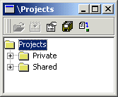 Projects window