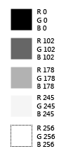 Color values: Gray