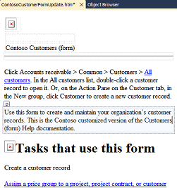 Customize the content in the Help documentation