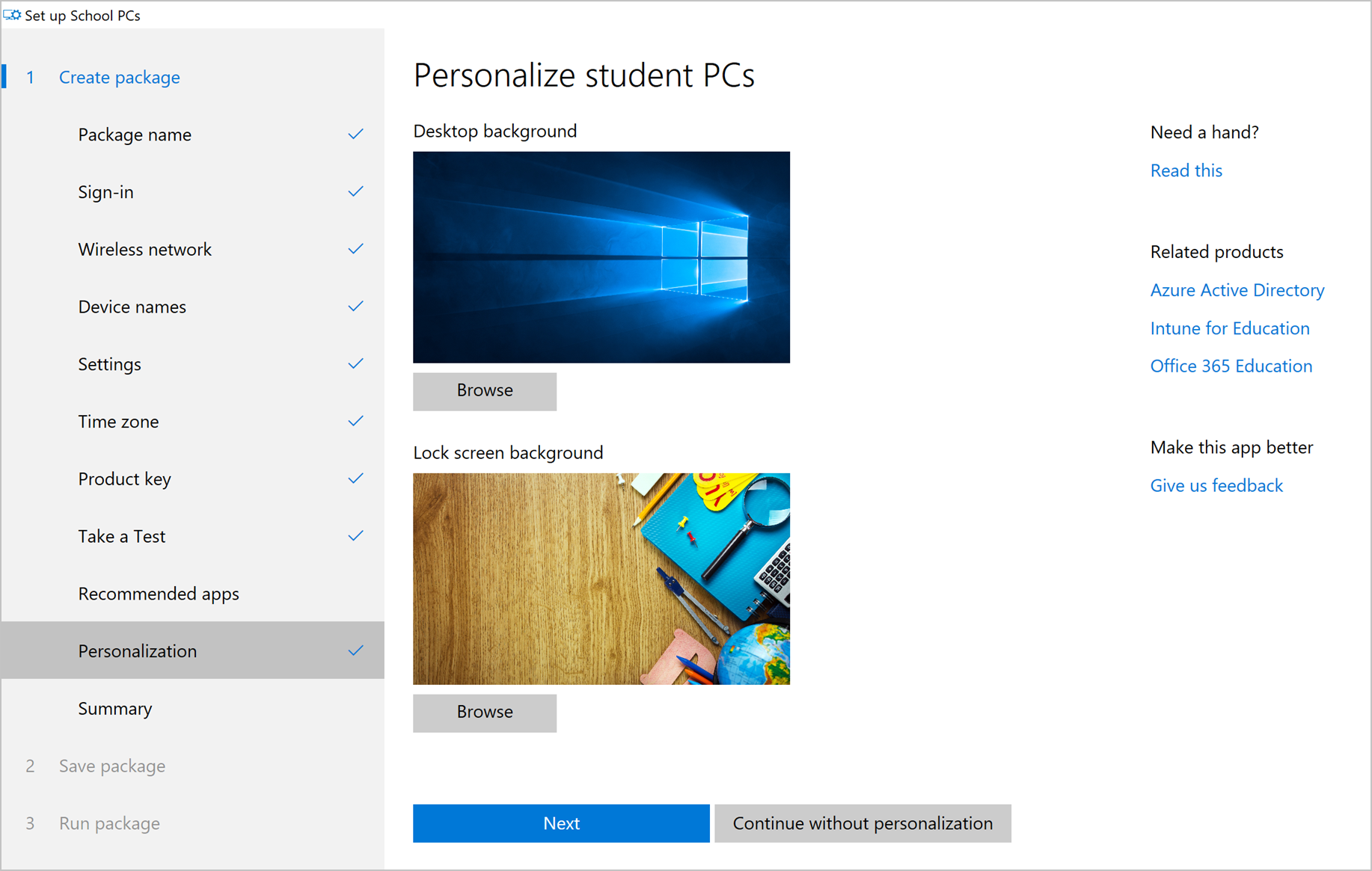 Use Set up School PCs app - Windows Education