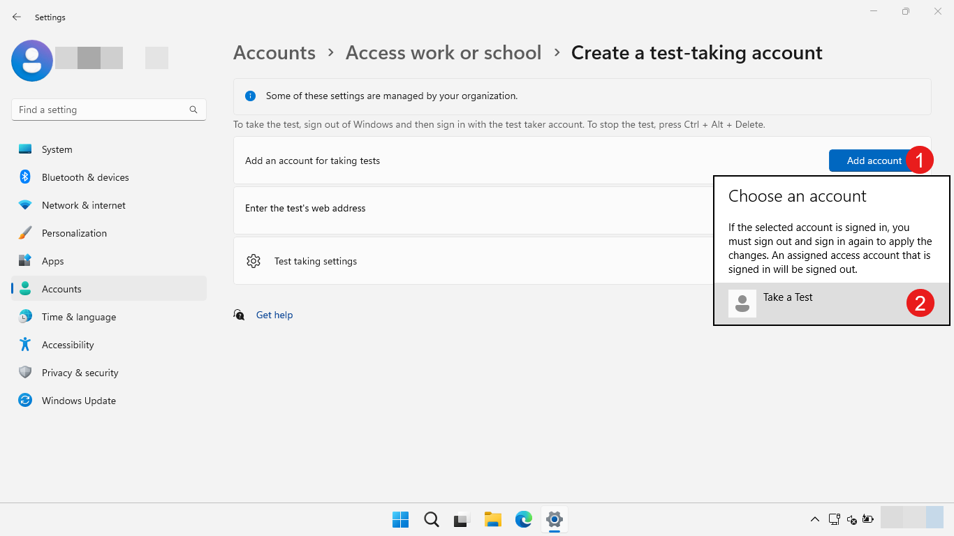 Configure Take a Test in kiosk mode - Windows Education | Microsoft Learn