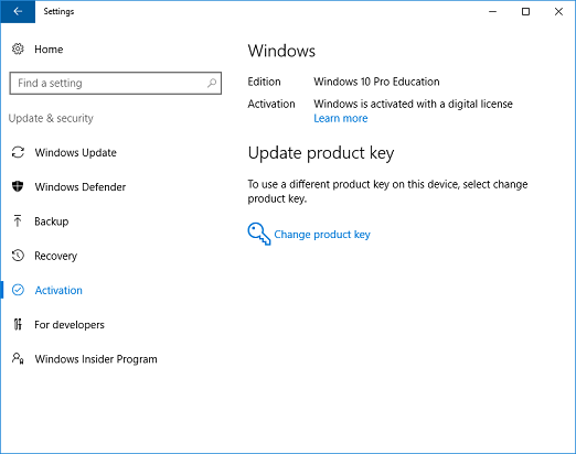Windows 10 activated and subscription active
