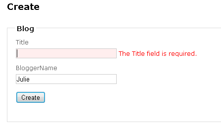 Create page with Title is required error