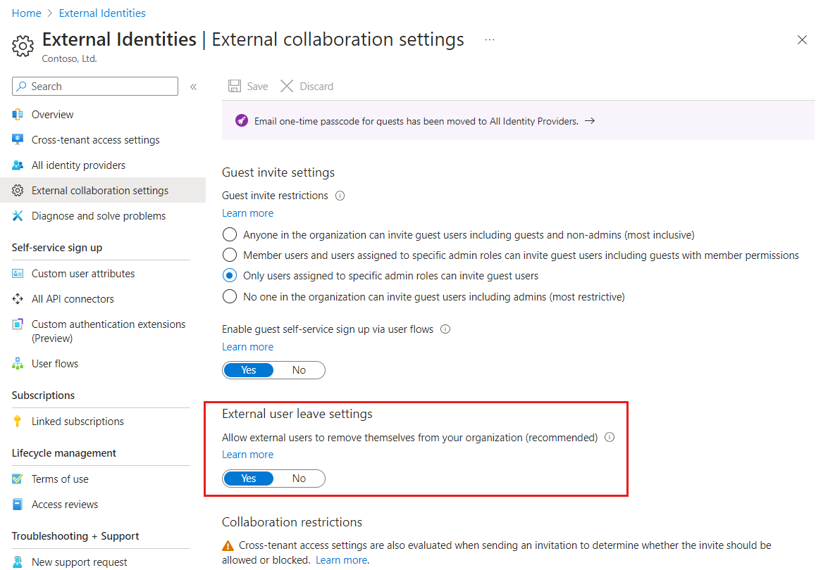 One-time passcode authentication for B2B guest users - Microsoft Entra  External ID