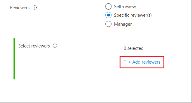 Select Add reviewers