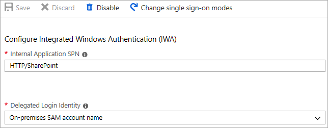 Configure integrated Windows authentication for SSO