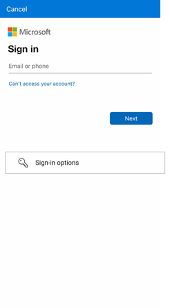 Screenshot of completing  multifactor authentication (MFA) using Microsoft Authenticator for iOS devices.