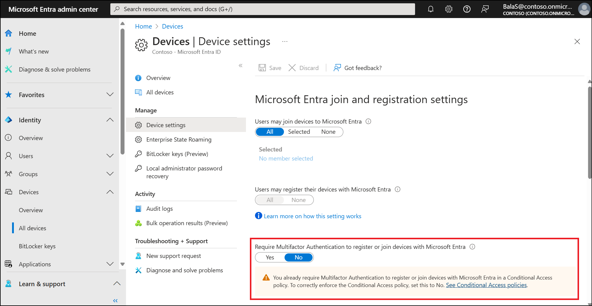 Require mfa for device registration microsoft entra id microsoft learn