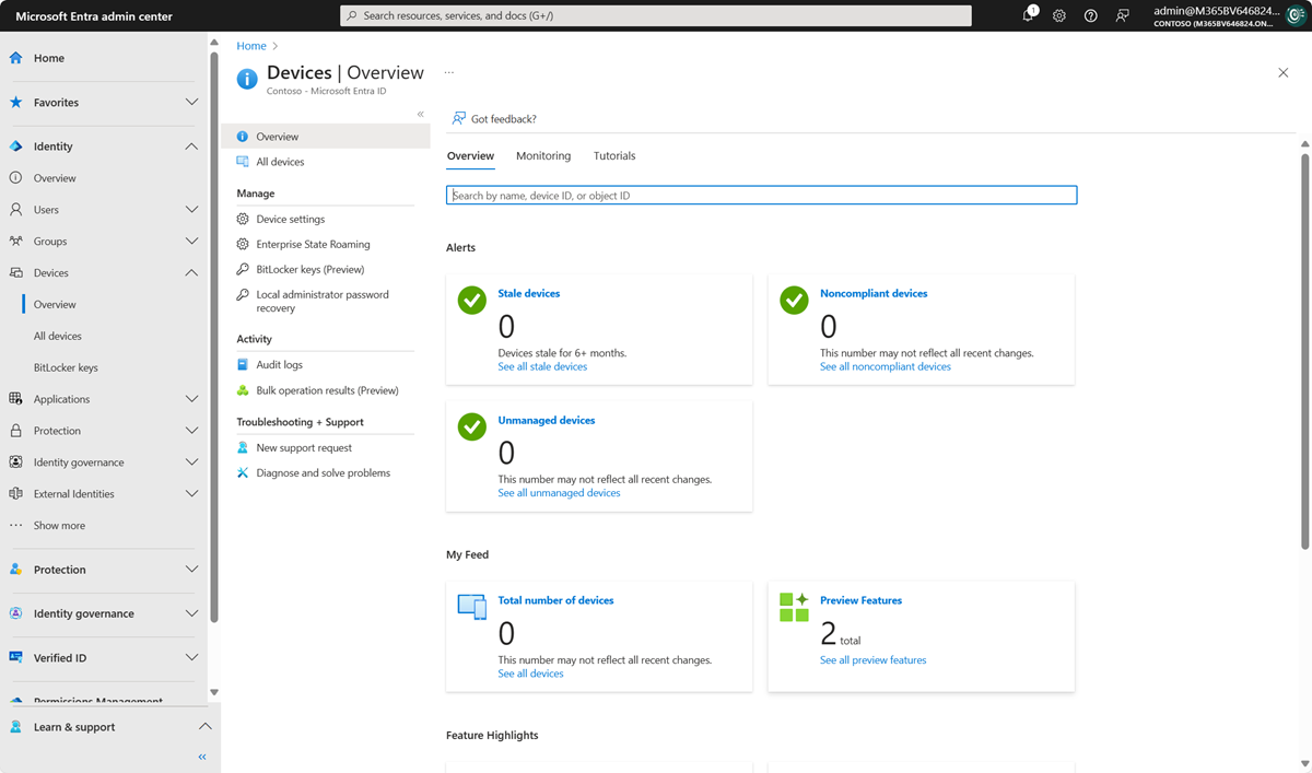 Manage devices in Microsoft Entra ID using the Microsoft Entra admin center  - Microsoft Entra ID | Microsoft Learn