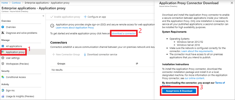 Download the Microsoft Entra private network connector