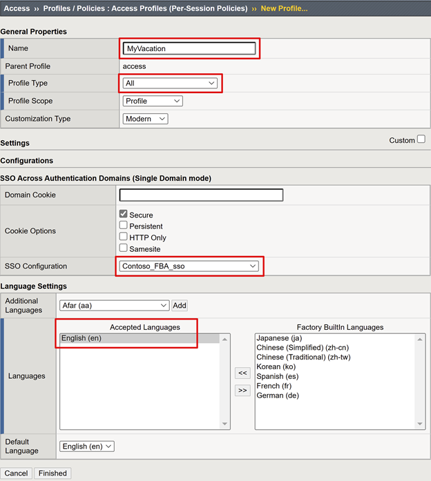 Configure F5 BIG IP Access Policy Manager for form based SSO