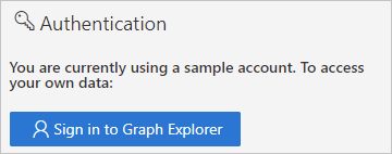 Microsoft Graph Explorer authentication