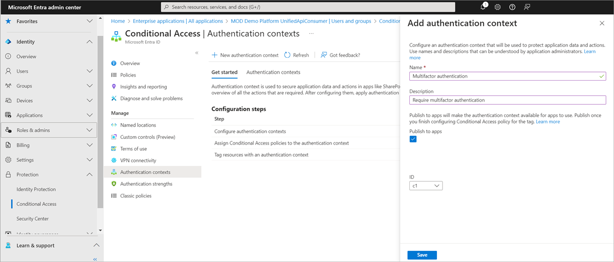 Add, test, or remove protected actions in Microsoft Entra ID - Microsoft  Entra ID