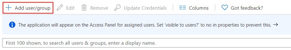 Screenshot of the "Add user" button