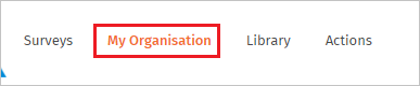 Screenshot shows the My Organization link.