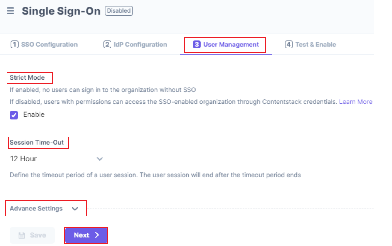 Screenshot shows User Management section.
