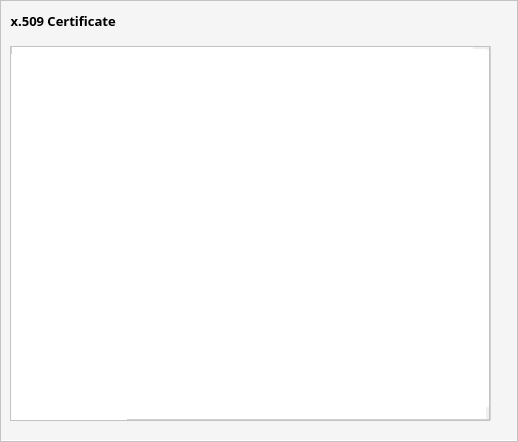 Screenshot shows the x dot 509 Certificate.