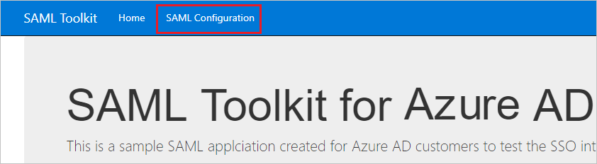 Microsoft Entra SAML Toolkit SAML Configuration