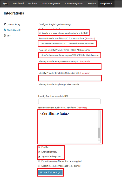 Configure single sign-on