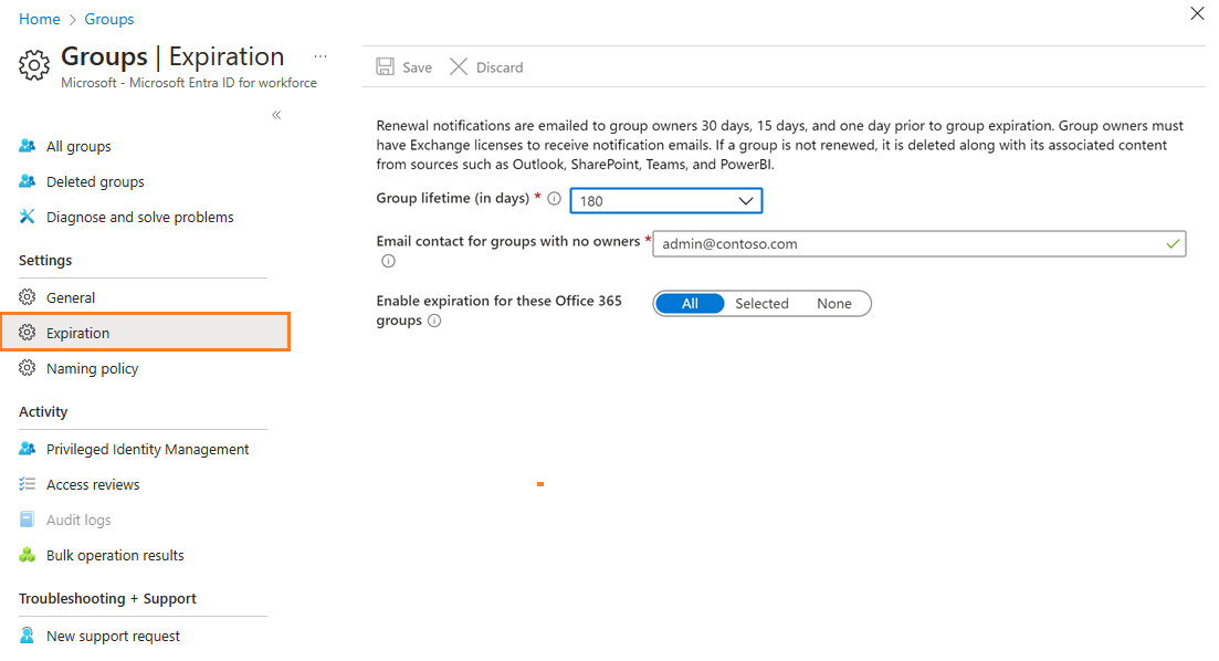 How to properly configure Microsoft 365 Group email settings