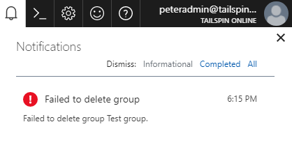 Screenshot group deletion failed.