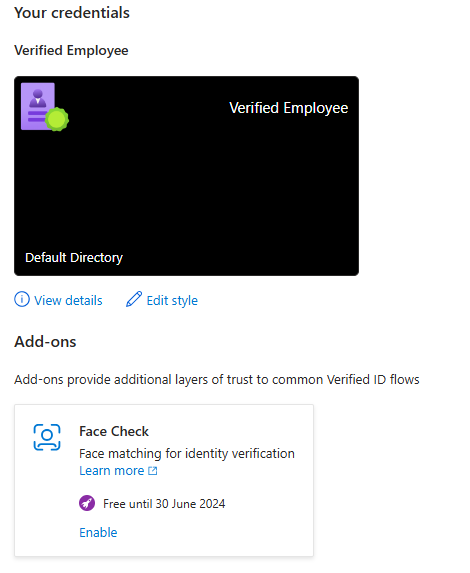 Screenshot of the Face Check add-on.