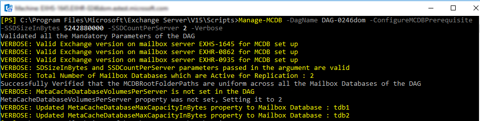 MCDB configure prerequisites.