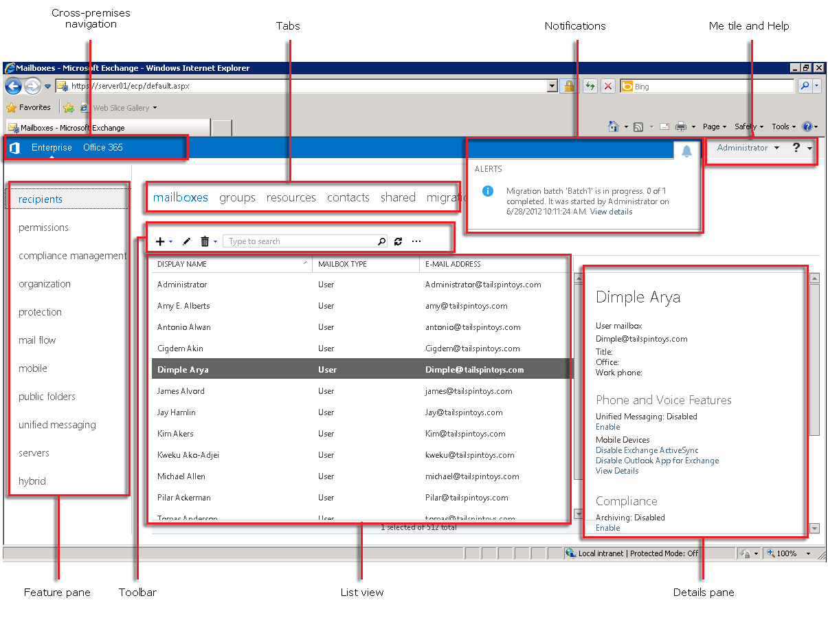 Exchange admin center in Exchange 2013: Exchange 2013 Help | Microsoft Learn