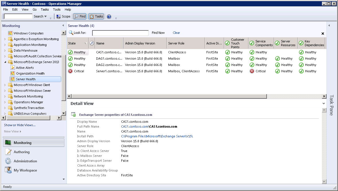 Using the Exchange Server 2013 Management Pack for troubleshooting |  Microsoft Learn