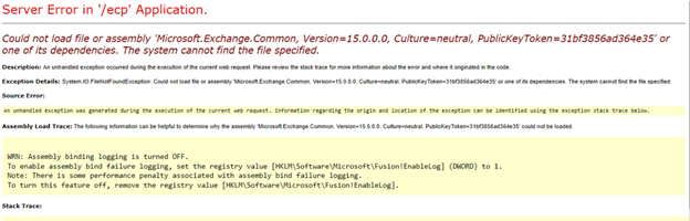 Owa Or Ecp Stops Working After You Install A Security Update Exchange Microsoft Learn