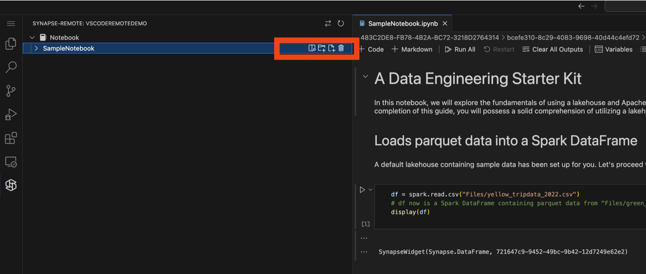 Create and manage Microsoft Fabric notebooks from VS Code for the Web -  Microsoft Fabric | Microsoft Learn