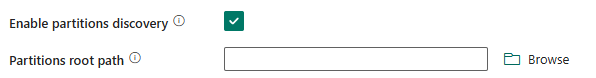 Screenshot showing Enable partition discovery.
