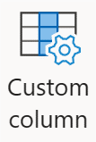 Screenshot of the Custom column transformation icon.