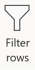 Screenshot of the Filter rows transformation icon.