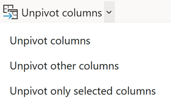 Screenshot of the Unpivot columns transformation icon.